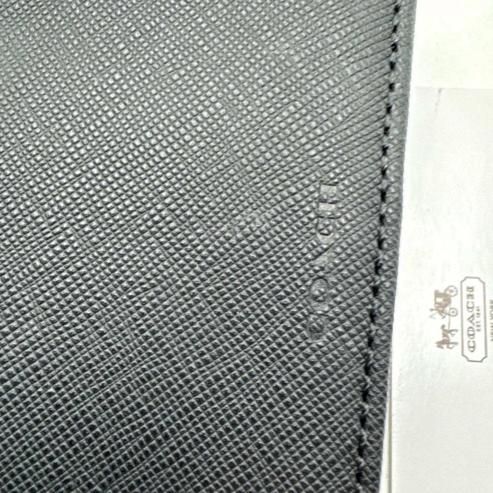 Black Coach Men's Leather Wallet F74768 New Bi-fold With Insert